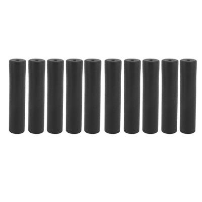 10 Stück Fitnessgeräte Griffmanschetten Rohrumwicklung Lenkergriffe Schutzhülle Schwarz