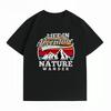 Unisexs 100 Cotton Summer New TShirt Life In Adventure Mountain Nature Print Retro Hiking Casual Short Sleeve Tops