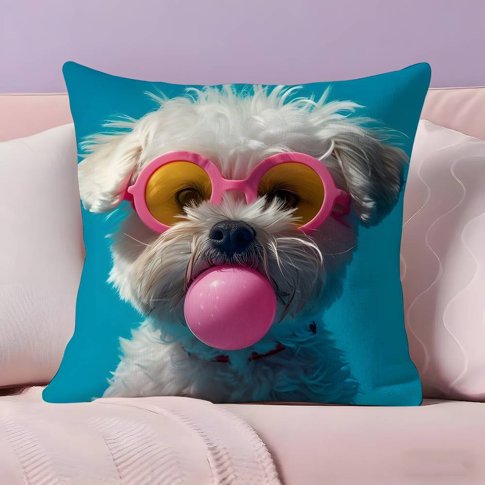 Vibrant Animal Bubble Fashion Tiger Pillow Case  Ultra Soft Skin Friendly Fabric Cloud Like Comfort & Concealed Zipper