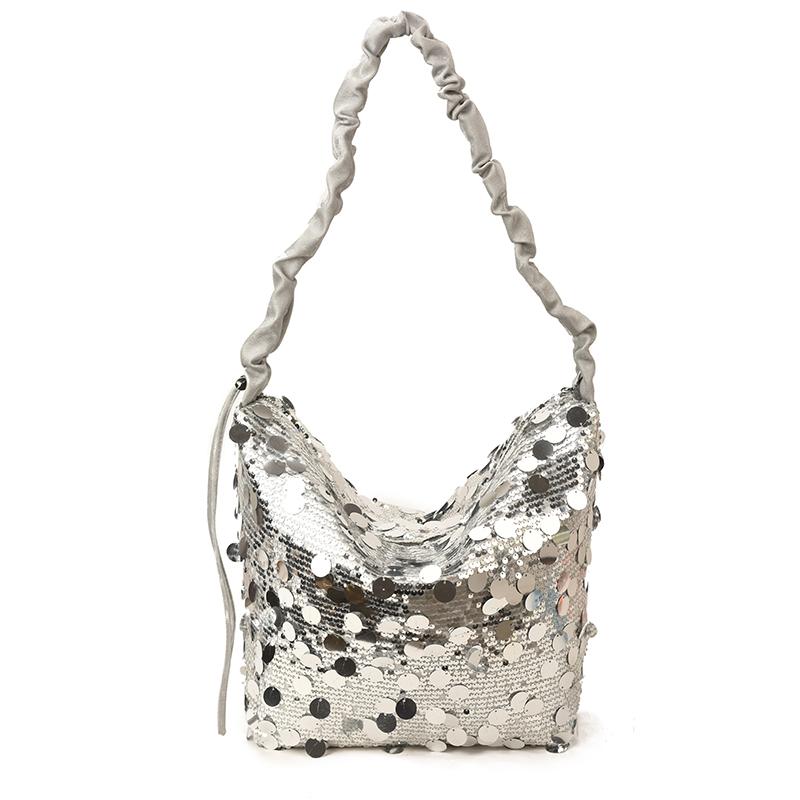 

Exquisite Shining Sequins Square Shoulder and Crossbody Bag for Women 2026 High Quality Popularity Stylish Design Sweet Handbags срібний