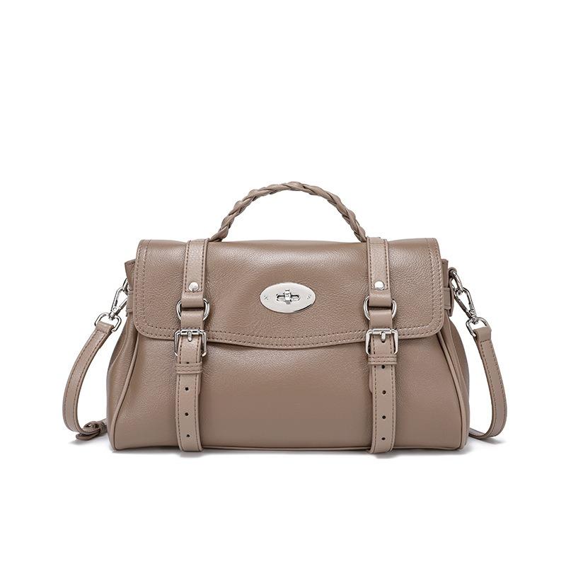 Leren dameshandtassen, high-end handtassen voor woon-werkverkeer, nieuwe schoudertassen met natuurlijk druppelpatroon, ruime messenger bags