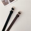 Black Womens Ontrend Pu Belt With Chic Automatic Closure For Effortless Fashion