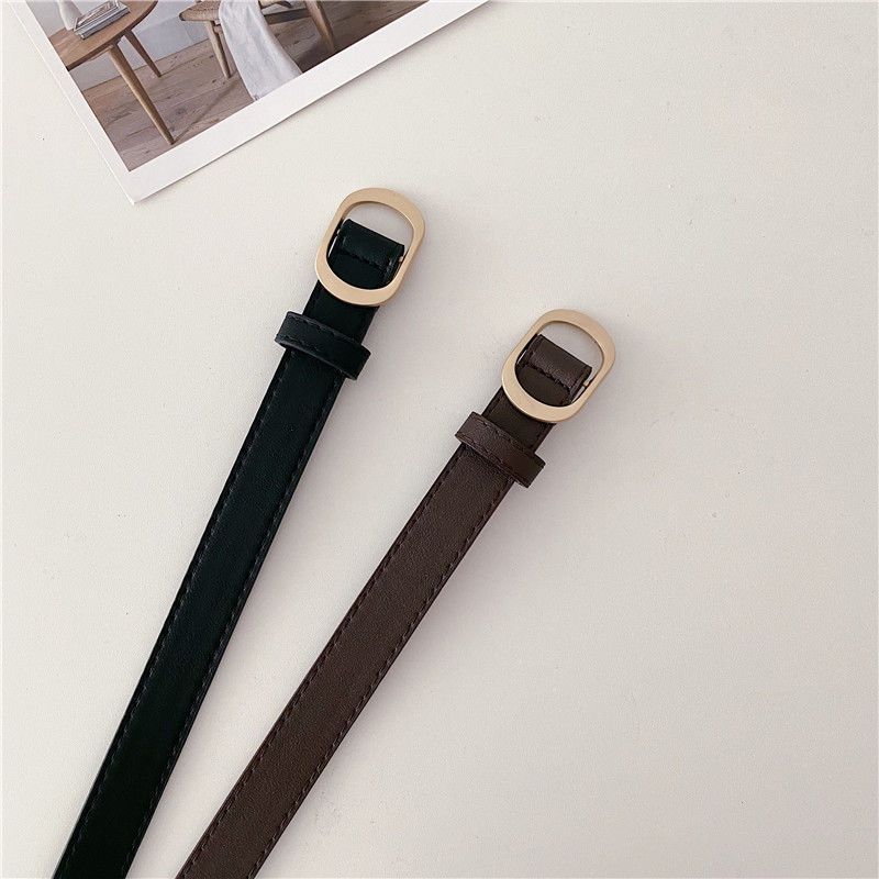 Black Womens Ontrend Pu Belt With Chic Automatic Closure For Effortless Fashion