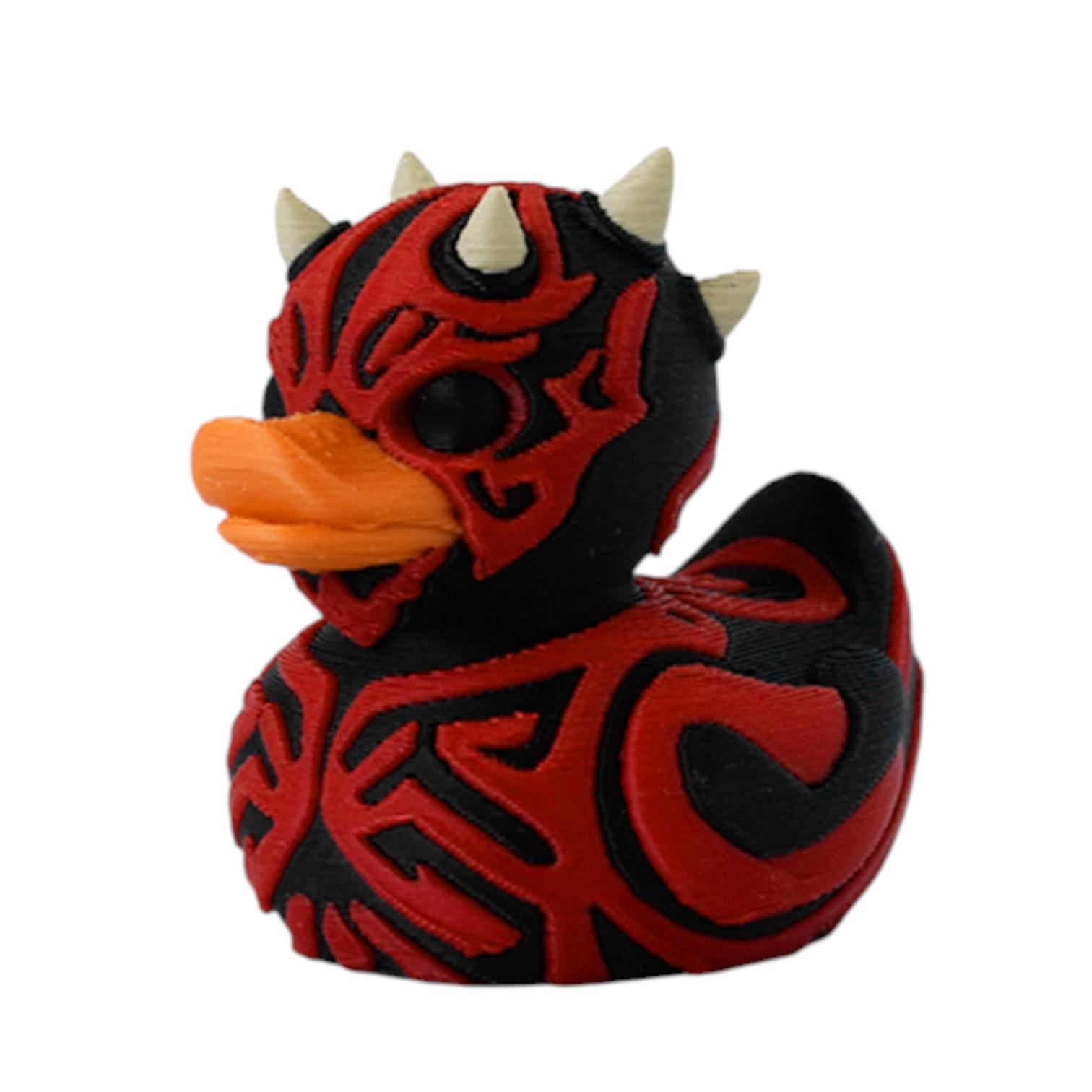 Dasmore Battle Duck 3D Printed Toy Figurine: Trendy and Creative Ornament Black & Red