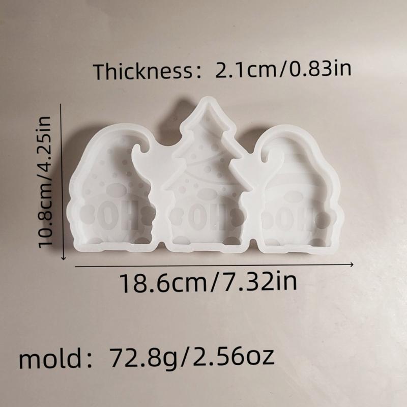 Flexible Sturdy Silicone Epoxy Resin Castes Mold Christmas Shaped Tray Dishes Molds for Craft and Home Decoration