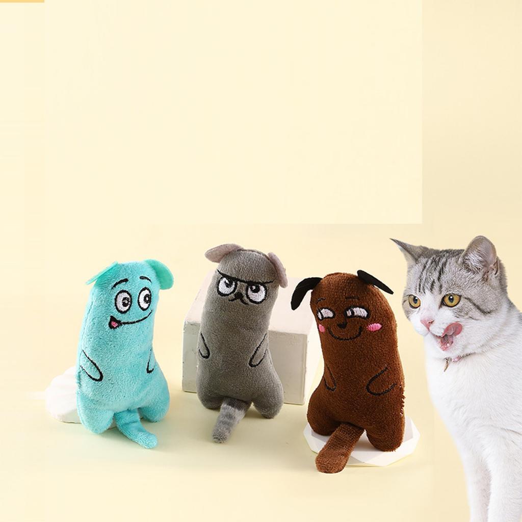 Cartoon Expression Catnip Cat Teething Self-entertainment Cartoon Plush Toy