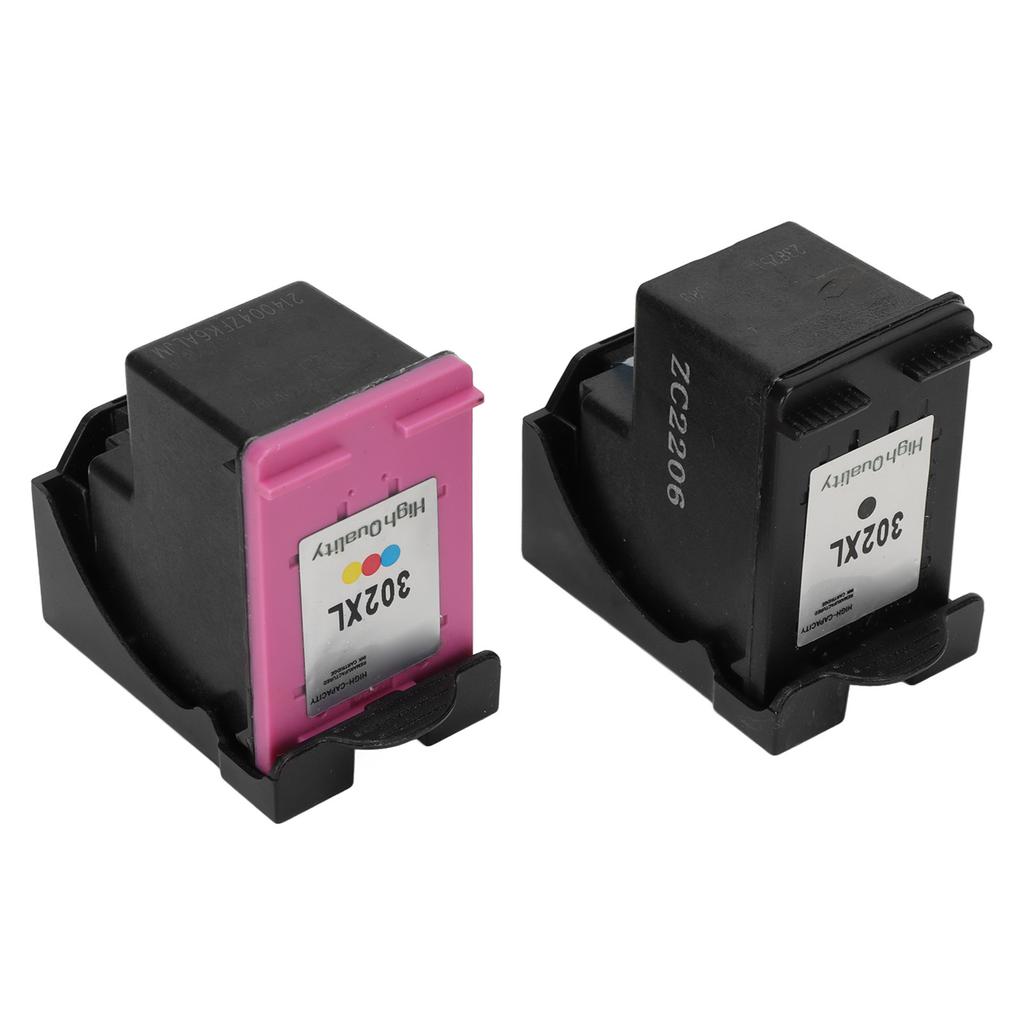 2Pcs 302XL Print Cartridge High Density Sponge Durable ABS Widely Compatible Inkjet Cartridge for Envy Officejet