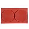 Large Silicone Cake Mold Discs Biscuit Mould 2 Holes Round Cylinder Chocolate Mold for Cookie Candy Jelly Muffin Sandwiches Soap