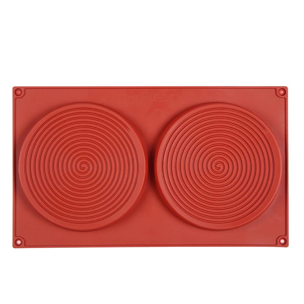 Large Silicone Cake Mold Discs Biscuit Mould 2 Holes Round Cylinder Chocolate Mold for Cookie Candy Jelly Muffin Sandwiches Soap
