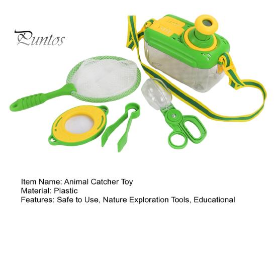 Kids Nature Exploration Set Animal Catcher Kit with Viewer Box Butterflies Net Scissor Clip Observation Tools Tweezer Magnifying Glass Outdoor
