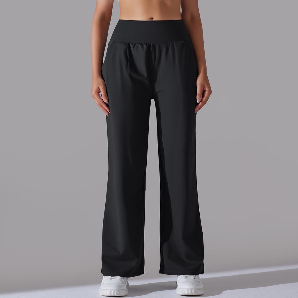 New nude polished high waist yoga sports wide leg pants show high loose casual breathable yoga pants women
