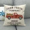 Autumn Thanksgiving Pumpkin Truck Digital Printing Short Plush Pillow Covers For Car Sofa Office Cushion Cover Home Goods