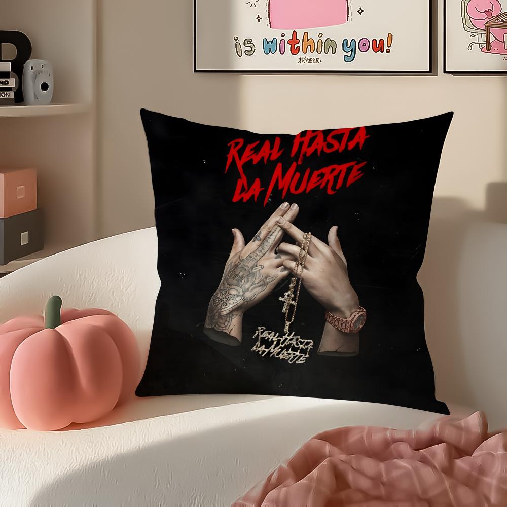 RReal HHasta LLa MMuerteS Cushion Cover Pillowcase Short Plush Invisible Zipper Room Sofa Cushion Cover