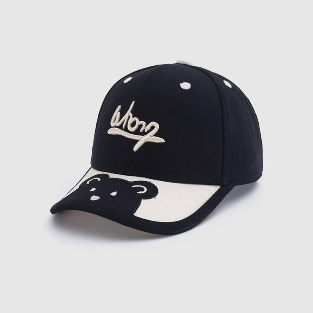 Casual Sun Visor Hat Cartoon Bear Duck Tongue Hat Fashion Baseball Cap  Children чёрный