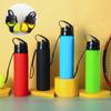 600ML Outdoor Foldable Waterbottle Lightweight Silicone Sports Bottle Reusable Detachable with Suction Tubes for Running Fitness