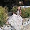 Atmosphere Stunning Summer Dress Super Fairy Beautiful Girl Hepburn Style Neck Point Hanging Neck High Waist Long Skirt