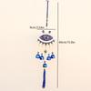 Flower Plate Evil Eyes WindBell Wall Decor Lucky Turkish Feng Shui Hanging Bell Metal Hanging Ornament Blue Eye Wind Chime