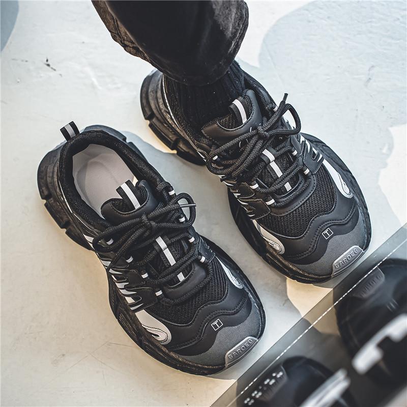 Putians neue Herbst-Nischen-Lauf-, Sport- und Freizeitschuhe aus atmungsaktivem Mesh, dicksohlig, Papa-Trendschuhe