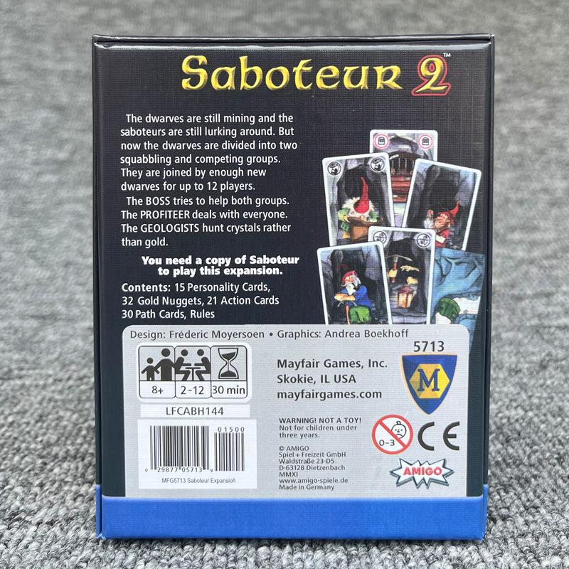 English Saboteur Board Game Cards Table Games for Families Party Dwarf Gold Mine Digging Miner