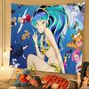 Urusei Yatsura Anime DIY Wall Tapestry Hanging Tarot Hippie Wall Rugs Dorm INS Home Decor