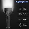 Rechargeable Spotlight Flashlight 4 Modes LED Super Bright Searchlight IPX5 Water Resistant Work Lights for Hiking