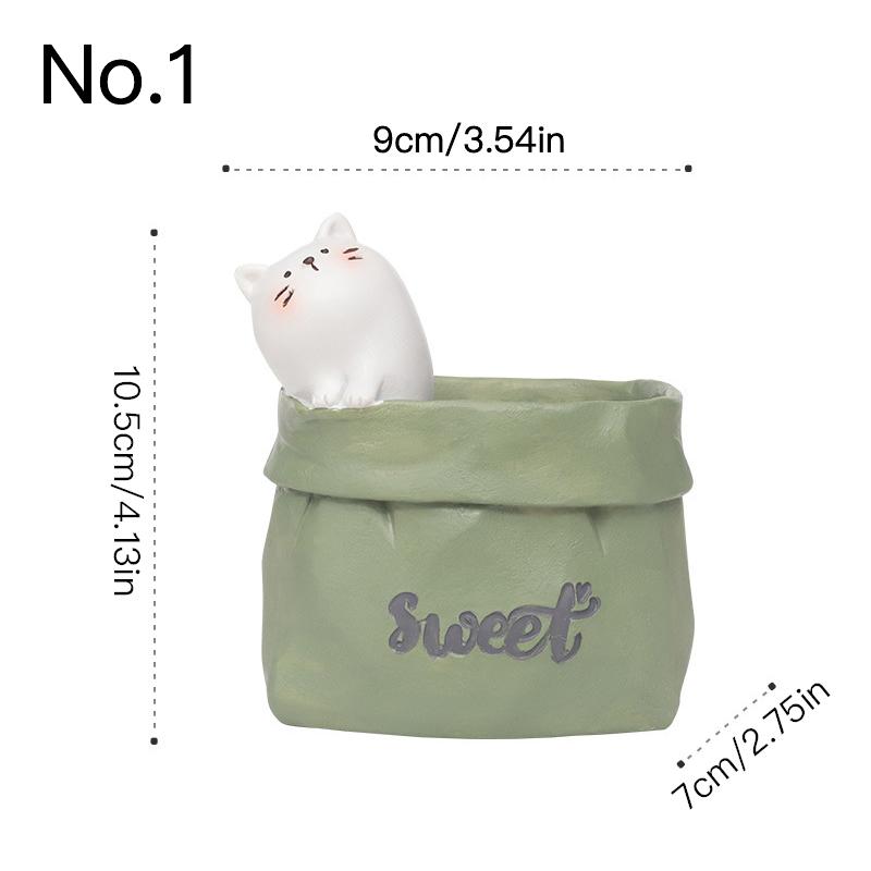 Cute Animal Succulent Pot Resin Flower Pot Planter Home Decor Indoor Decoration Desktop Ornaments Bonsai Plant Pot