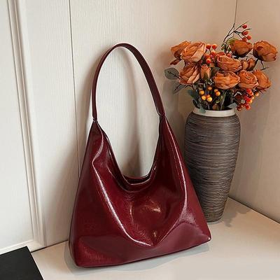 Large Capacity Red Bag For Women New Retro Texture Single Shoulder Tote Bags Fashion Versatile Casual Ladies Handbags