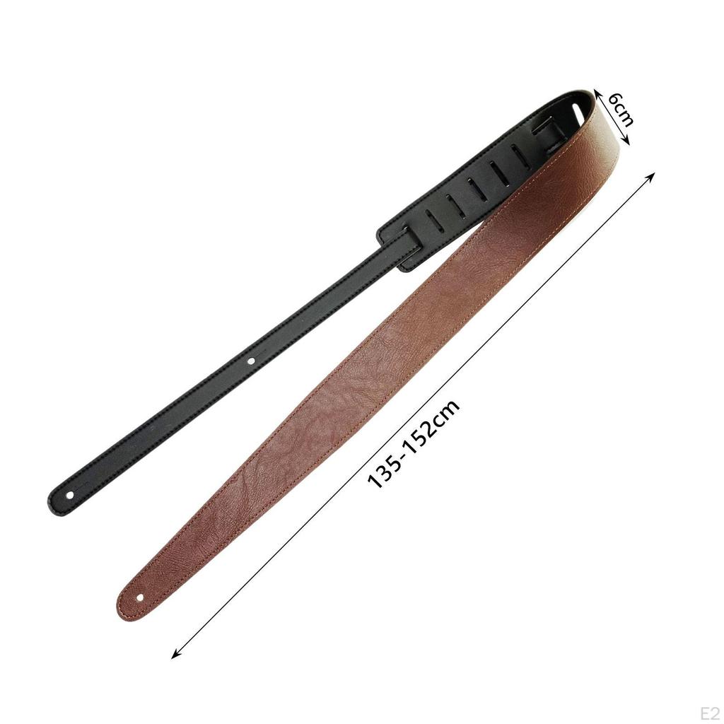 Regulowany Pasek do Gitary Akustycznej, Przenośny Pasek ze Skóry PU dla Mężczyzn i Kobiet