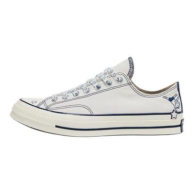 Scarpe di Tela Basse Versatili Comode Chuck Taylor Sneakers Unisex Bianco Blu A15788C