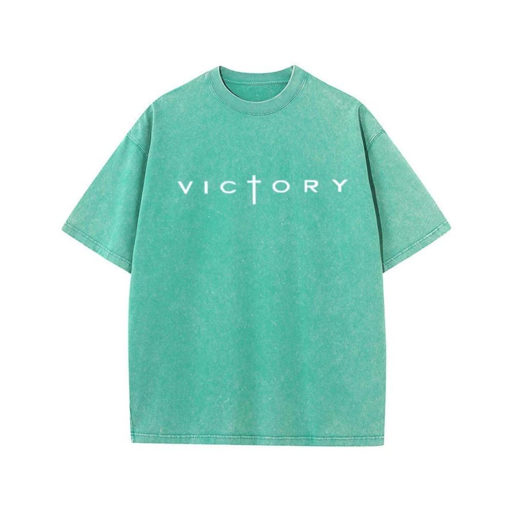 Herren Sommer Victory Print Kurzarm T-Shirt Lässig Sport Outdoor Grafik T-Shirt Hommes T-Shirt