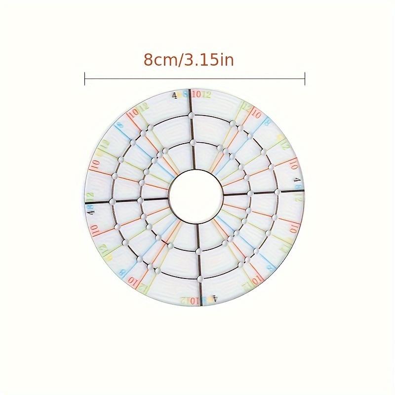 

1Pc Precision Pottery Wheel Trimmer Tool - Acrylic Rotary Disc with Multi-Color Scale for Ceramic & Clay Artists, Easy Circular Divider S