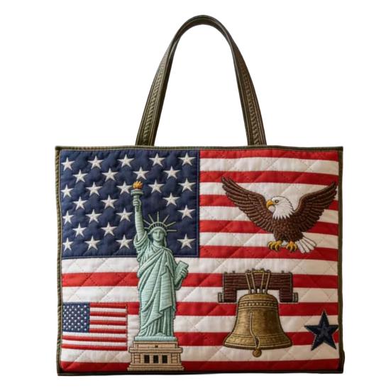 USA 250. Jahrestag Tragetasche, Unabhängigkeitstag Handtasche, Rot Weiß Blau Einkaufstasche, Wiederverwendbare Patriotische Tasche für 4. Juli Geschenke