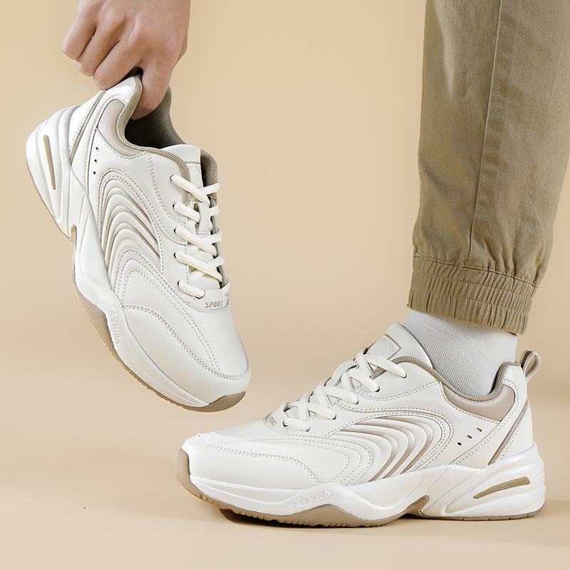 Men Sports Running Shoes Outdoor Walking Soft Casual Sneakers Fashion Designer Leather Sneaker Waterproof Men'S Tennis Masculina