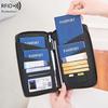 Rfid Shielded Multi Function Passport Holder Vertical Card Wallet Travel Organizer For Cash Cards Id Document Daily Outdoor Use