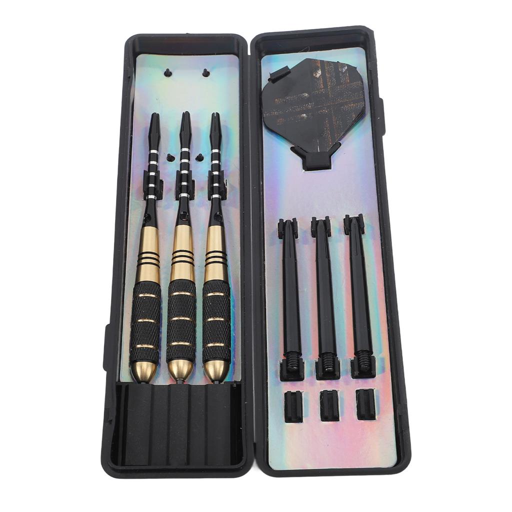 Darts Set Metal Tip Iron Aluminium Anti Slip Pattern Professional Metal Darts with Carrying Case for Beginners Sports