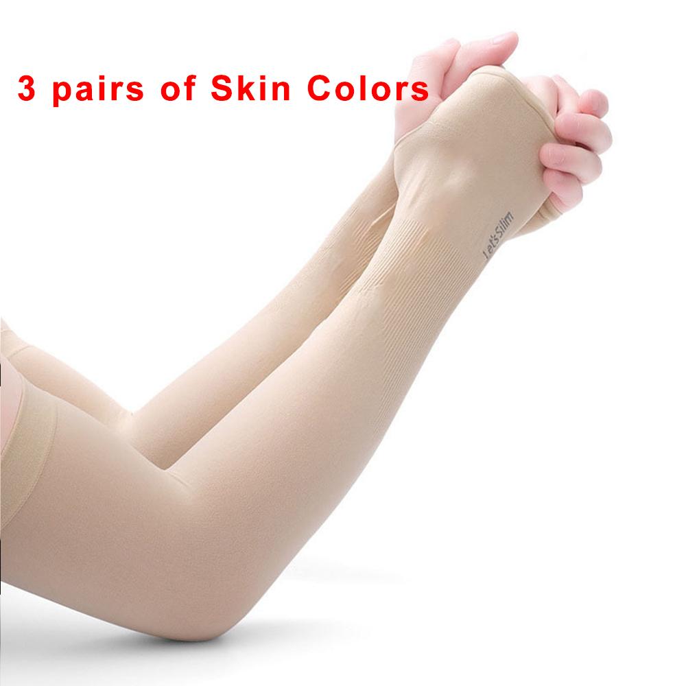 1 Pairs Arm Guard Sleeve with Thumb Hole Protective Sleeve Holders Sun UV Protection Long Arm Cover For Running Fishing Cycling