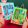 Leave No Mark Christmas Stationery Set Less Rubber Debris Eraser Ruler  Gifts For Kids