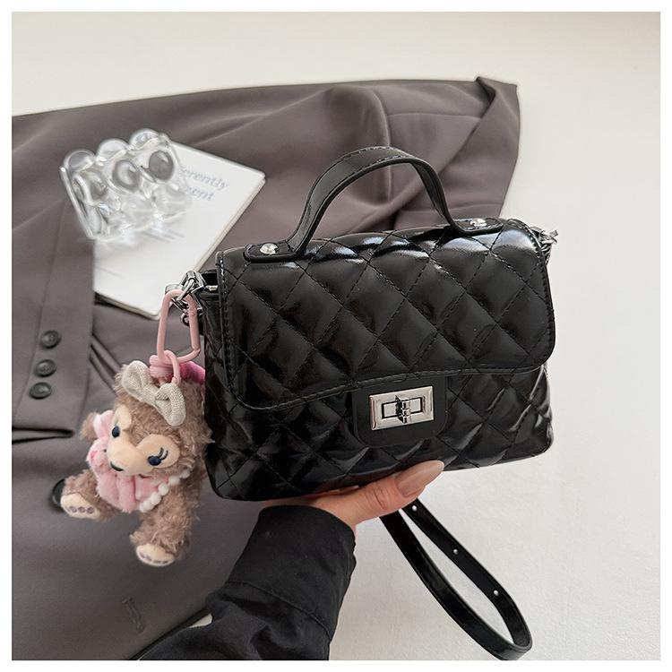 High-end diamond portable small bag women's 2025 new fashion small square bag niche design single shoulder messenger bag tide