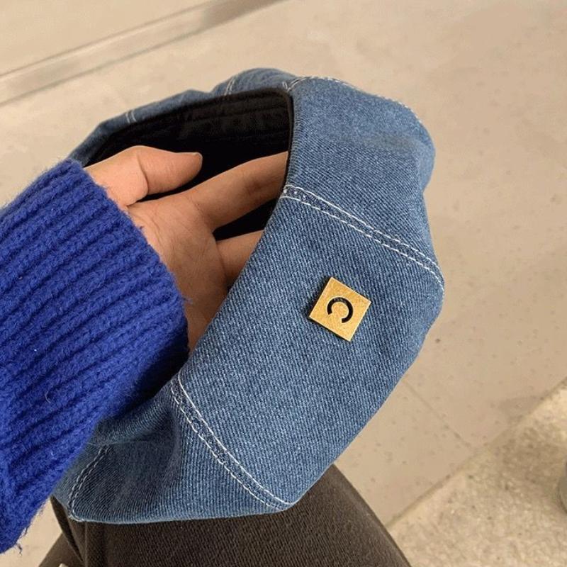 Frauen Denim Baskenmütze Hut Jeans Baskenmützen Maler Hüte Frühling Beanie Hut Retro Achteckige Kappe Weibliche Damen Outdoor Freizeit Visier kappen