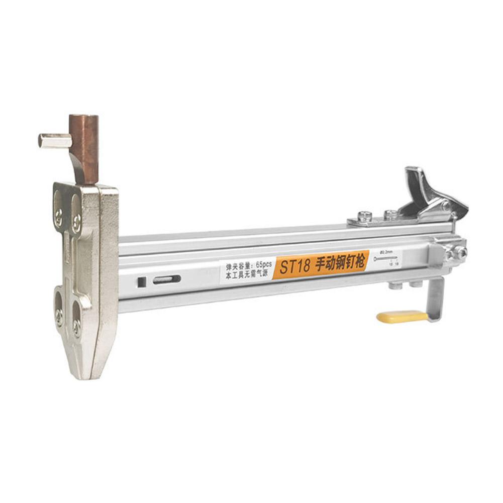 Manual Steel Nail Gun ST18 Semi Automatic Cement Nail Gun Gun Tacker Wire Device Machine Slot Woodworking Nailing Nailing L8D3