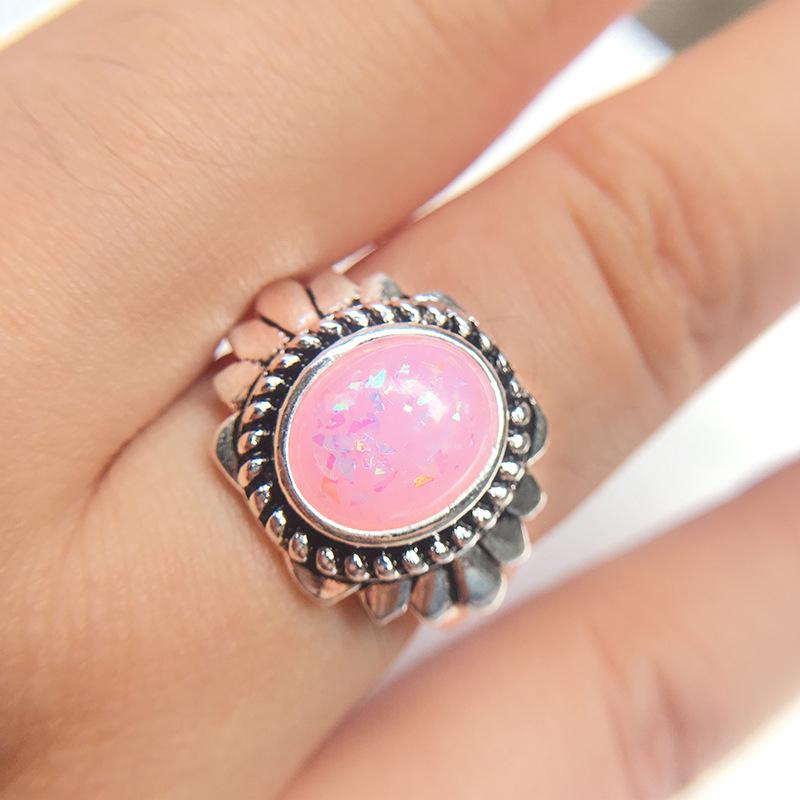 Кольца, Аксессуары, Парные кольца, Модная бижутерия, Кольца с опалом для женщин no. 6