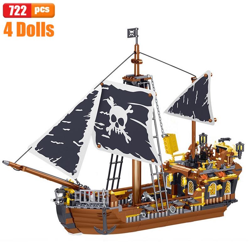 Enlighten Building Block Pirates And Royal Guards Battle Castle 366pcs Educational Bricks Toy For Boy Christamas Gift 310
