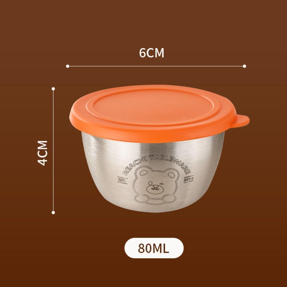 Bear Sauce Cup with Sealed Lid Condiment Containers Quality Seasoning Box