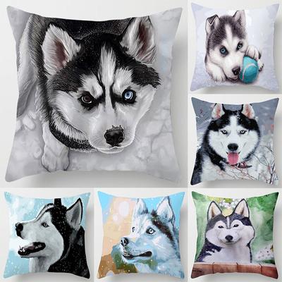 Dog Print Collection Pillow Gift Home Office Decor  Bedroom Sofa Car Cushion Cover