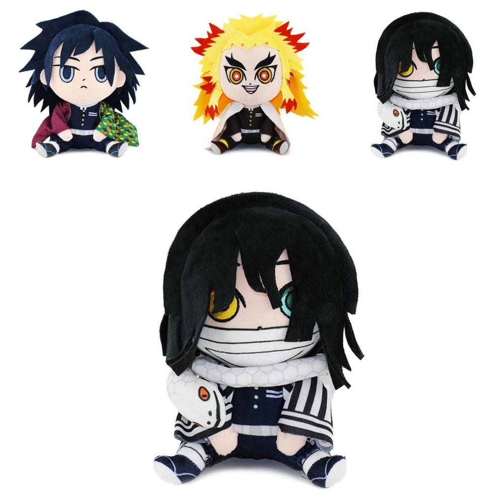 17cm Demon Slayer Xmas Gifts Plush Toys Set Nezuko Tanjiro Giyuu Inosuke Zenitsu