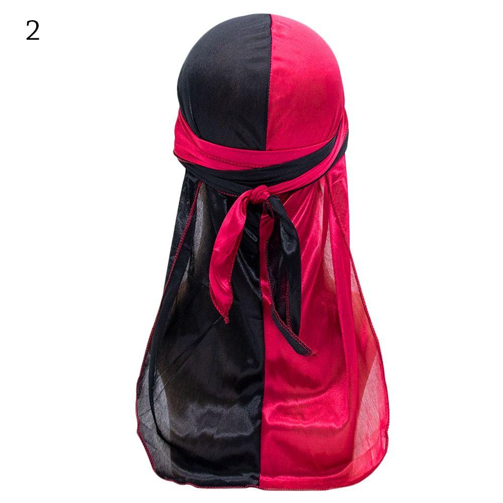 Pre-Tied Bandana Thin Pirate Hat Adjustable Silk Durag Men Women