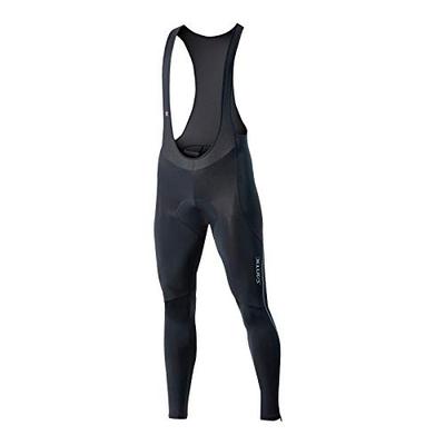 Calças de Ciclismo com Babete Santic para Homem, Calças Justas com Babete, Calças de Ciclismo para Primavera e Outono, com Almofadas de Esponja 3D, Absorção de Suor, Secagem Rápida e Bolsos, Cinzento, Tamanho L
