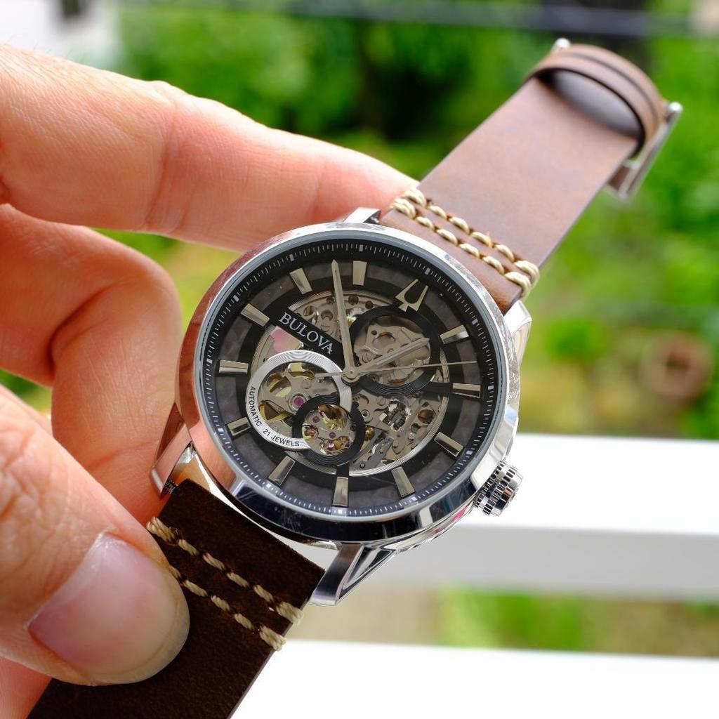Used [Good condition] BULOVA automatic winding skeleton 96A208