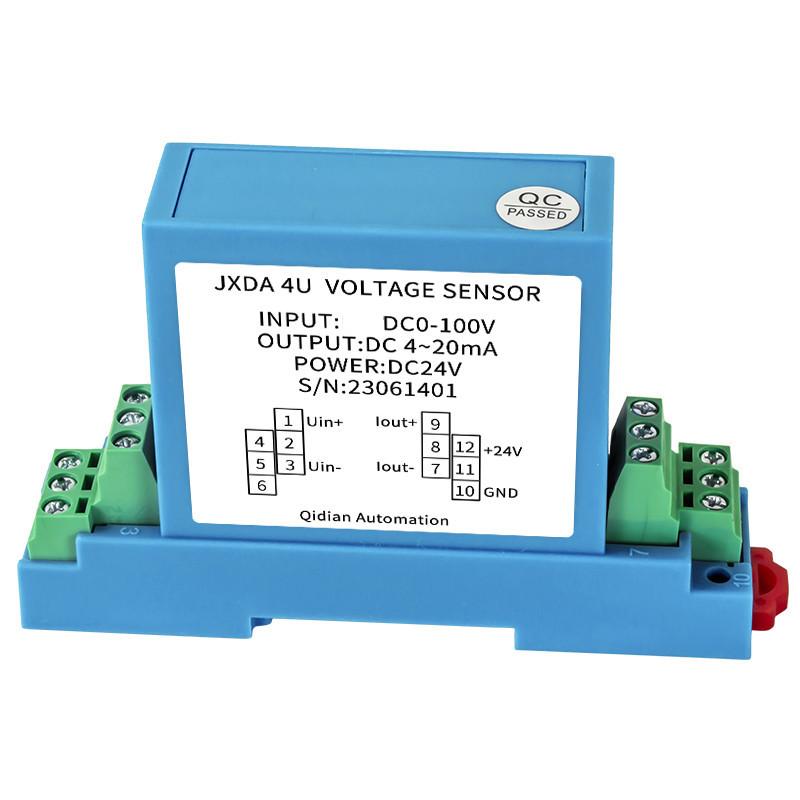 DC Voltage Transmitter 0-75mV 100V 50V Voltage Input 4-20mA Output Volatge Transducer Factory Supply DC Voltage Sensor
