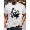 Men'S Casual Fashion Top Featuring a Football Player Kicking Design, Perfect for Everyday Use, Outdoor Events, And Gym Activities
